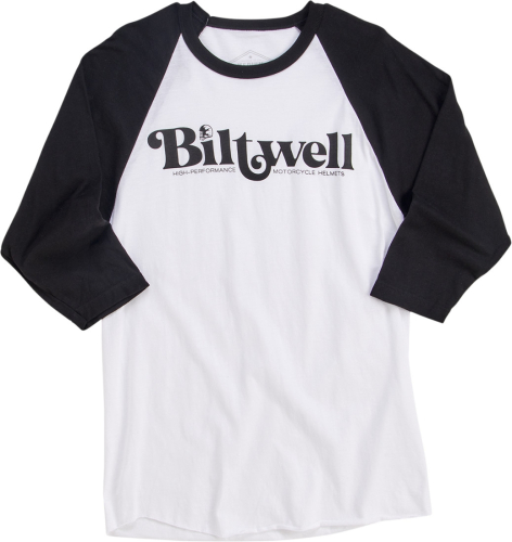 Biltwell Inc. - Biltwell Inc. High-Performance Raglan T-Shirt - 8103-079-002 - Black/White - Small