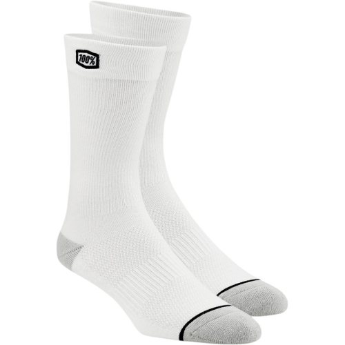 100% - 100% Casual Solid Socks - 24021-000-18 - White - Lg-XL