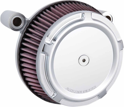 Arlen Ness - Arlen Ness Big Sucker Stage I Air Filter Kit with Cover - Beveled - Chrome - 50-847