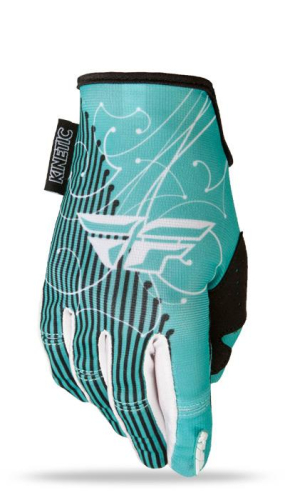 Fly Racing - Fly Racing Kinetic Womens Gloves (2015) - 368-61409 - Teal/White - X-Large
