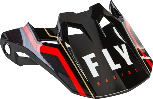 Fly Racing - Fly Racing Visor for Formula Helmets - Axon Black/Red - XL to 2X - 73-4725L