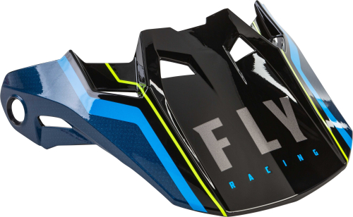 Fly Racing - Fly Racing Visor for Formula Helmets - Axon Black/Blue - YL to Sm - 73-4726S