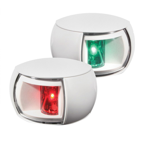 Hella Marine - Hella Marine NaviLED Port & Starboard Pair - 2nm - Clear Lens/White Housing
