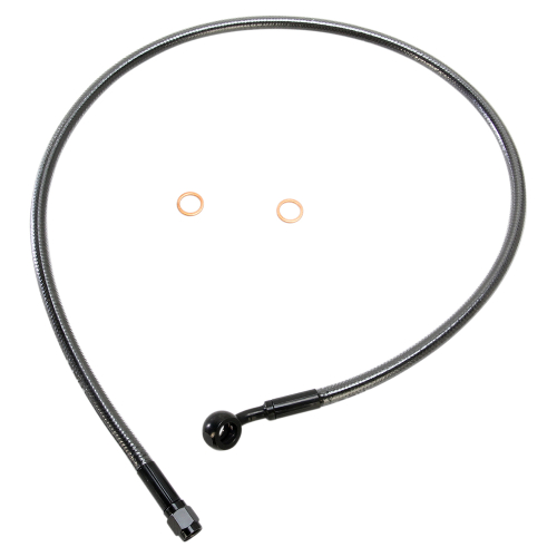 Magnum - Magnum Black Pearl Designer Series ABS Front Upper Brake Line - 10mm., 35deg. Banjo - 30in. - AS47130