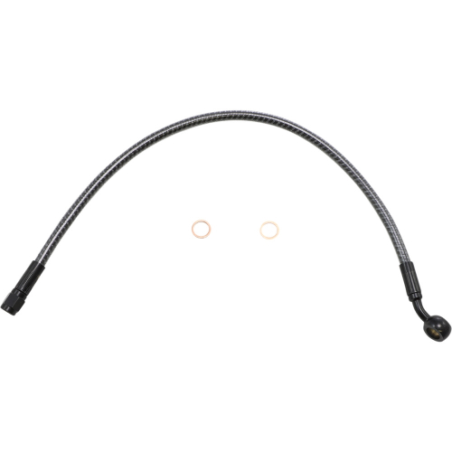 Magnum - Magnum Karbonfibr Designer Series ABS Front Upper Brake Line - 10mm,35deg. Banjo - 17in - 77117
