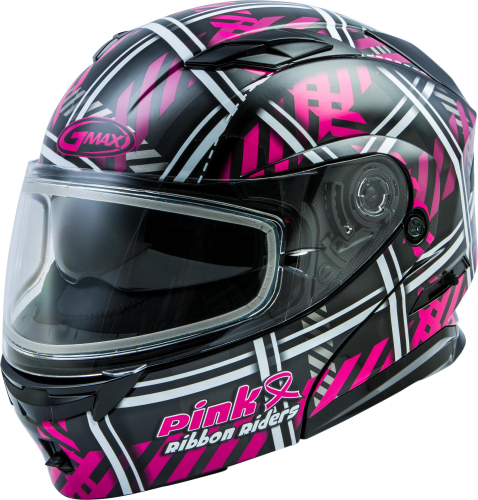 G-Max - G-Max MD-01S Pink Ribbon Riders Womens Helmet - G2012407 - Black/Pink - X-Large