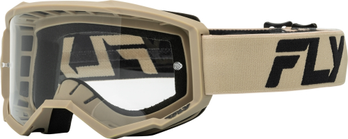 Fly Racing - Fly Racing Focus Youth Goggles - 37-51155Y - Khaki/Black/Clear Lens - OSFM