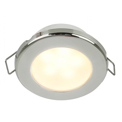 Hella Marine - Hella Marine EuroLED 75 3" Round Spring Mount Down Light - Warm White LED - Stainless Steel Rim - 12V