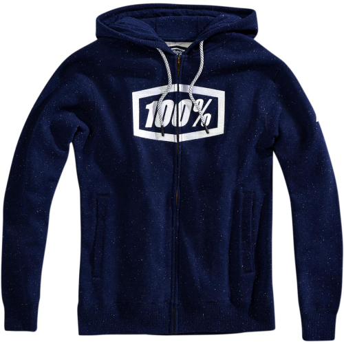 100% - 100% Fleece Zip Syndicate Hoody - 36017-022-11 - Blue/White - Medium