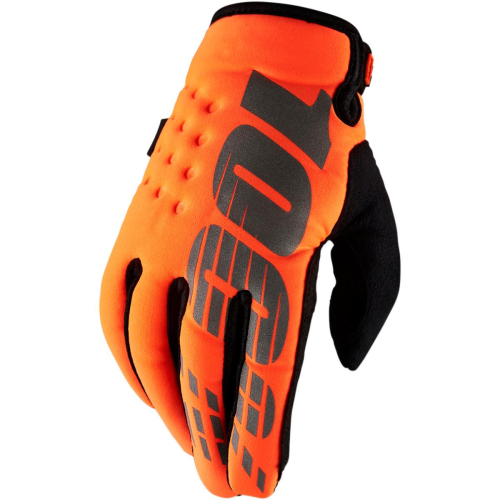100% - 100% Brisker Cold Weather Youth Gloves - 10006-054-05 - Orange - Medium