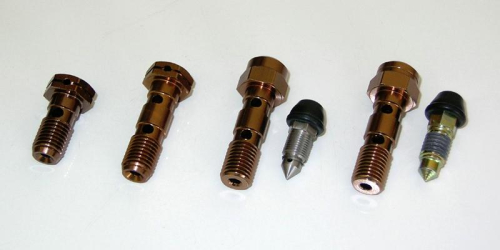Shindy - Shindy Aluminum Banjo Bolts - Double with Speed Bleeder - P1.25 Thread - 17-631