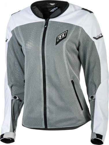 Fly Racing - Fly Racing Flux Air Womens Jacket - #6179 477-8047~4 - White/Gray - Large