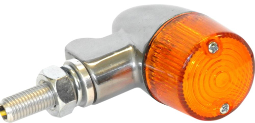 K&S Technologies - K&S Technologies Polished Aluminum Marker LED Lights - Round #2 with Amber Lens - Two Wire - 26-8330