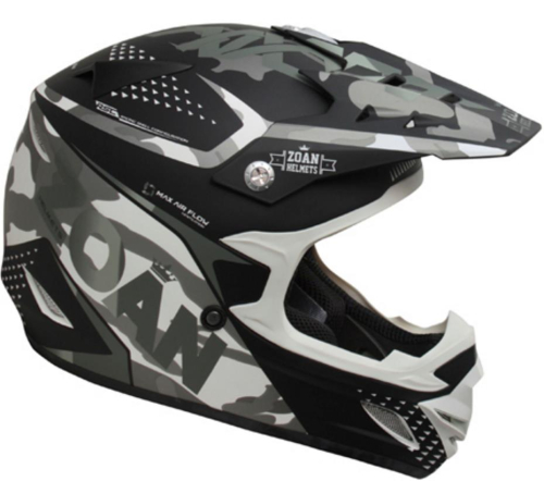 Zoan - Zoan MX-2 Sniper Graphics Youth Helmet - 021-590 - Matte Silver - Small