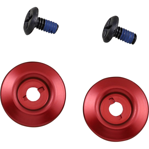 Biltwell Inc. - Biltwell Inc. Hardware Kit for Lane Splitter/Gringo S Helmets - Black Screw/Red Baseplate - 0034-150-64
