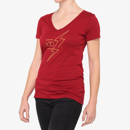 100% - 100% Helgi Womens T-Shirt - 28087-068-11 - Brick - Medium