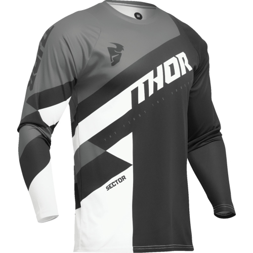 Thor - Thor Sector Checker Youth Jersey - 2912-2408 - Black/Gray - Small