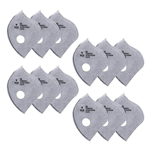 RZ Mask - RZ Mask F1 Active Carbon Filter Mask - 12 Pack - 25615 - Gray - X-Large