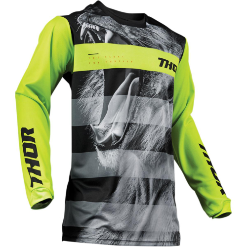 Thor - Thor Pulse Savage Big Kat Jersey - 2910-4814 - Black/Lime - Large