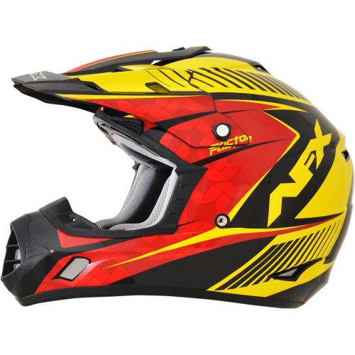 AFX - AFX FX-17Y Factor-Complex Youth Helmet - 01111030 - Black/Red/Yellow Factor - Large