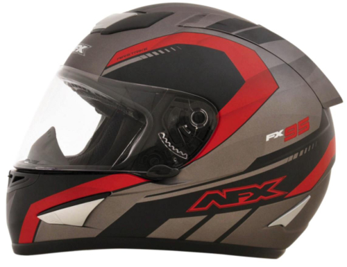 AFX - AFX FX-95 Airstrike Helmet - 01018549 - Frost Gray/Red Airstrike - X-Small
