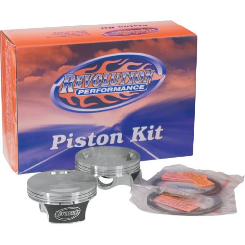 Revolution Performance - Revolution Performance Big Bore Piston Kit (98in. Flat Top) - Bore 3.938in. - Stroke 4in. - 9.75:1 Compression - 301-105W