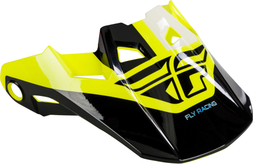 Fly Racing - Fly Racing Visor for Formula Helmets - Black/Hi-Vis - XL to 2X - 73-47204X