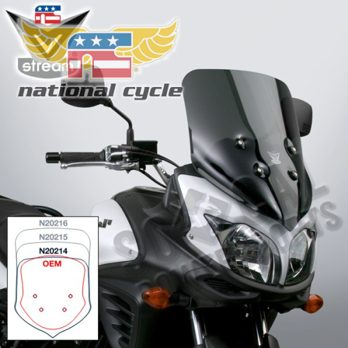 National Cycle - National Cycle VStream Windshield - 18.90in. - Dark Tint - N20214