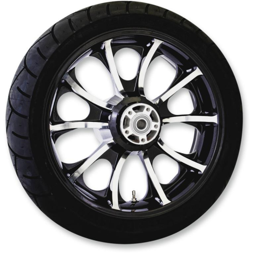 Coastal Moto - Coastal Moto Precision Cast Largo 3D Rear Wheel with Tire - 18x5.5 - Black - METLGO185BC