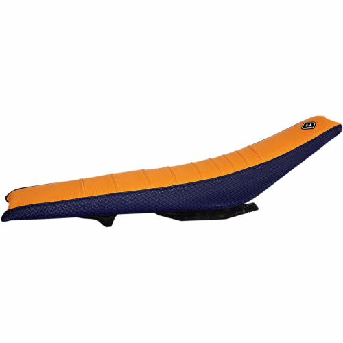 FLU Designs Inc. - FLU Designs Inc. Team Issue Pleated  Grip Seat Cover - Dark Blue/Orange - 55308