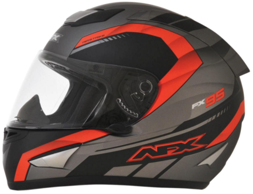 AFX - AFX FX-95 Airstrike Helmet - 01018562 - Frost Gray/Safety-Orange Airstrike - Small