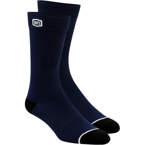 100% - 100% Casual Solid Socks - 24021-015-18 - Navy - Lg-XL
