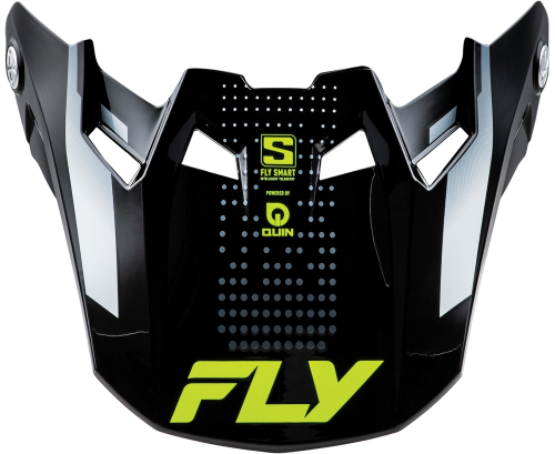 Fly Racing - Fly Racing Visor for Formula S Carbon Protocol Helmet - Black Carbon/Gray/Hi-Vis - Md-Lg - 73-4470