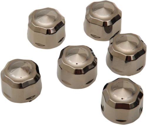 Ciro - Ciro 5/16in. Add-On Engine Bolt Cap Set - Diamond-Cut - Black (6 pc.) - 70016