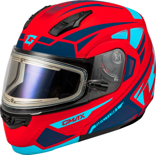 G-Max - G-Max MD-04S Sector Helmet with Elecric Shield - M4043997 - Red/Blue - X-Large
