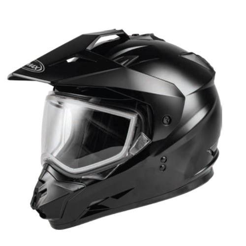 G-Max - G-Max GM-11S Solid Snow Helmet with Electric Shield - A41100024 - Black - Small