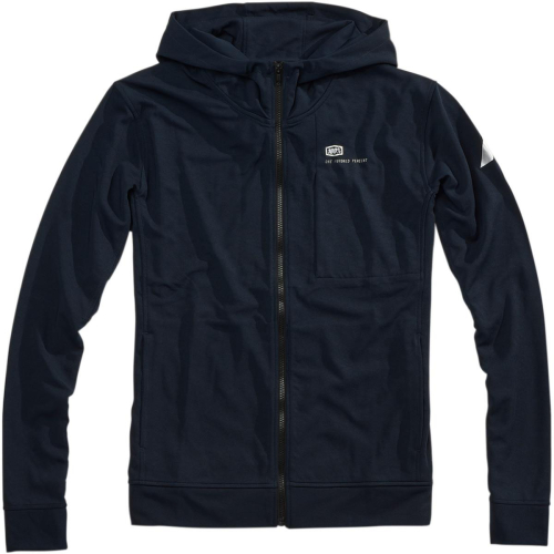 100% - 100% Fleece Zip Regent Hoody - 37001-015-10 - Blue - Small
