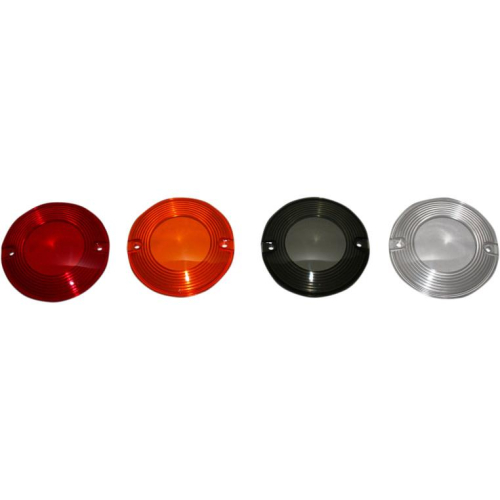 Custom Dynamics - Custom Dynamics Turn Signal Lens for FL Style Flat Turn Signals - Red - HDSMOOTHRED