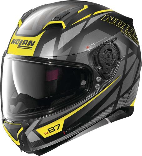 Nolan - Nolan N87 Originality Helmet - 393651 - Flat Black/Gray/Yellow - X-Small