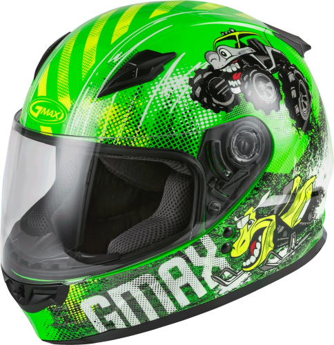G-Max - G-Max GM-49Y Beats Youth Helmet - G1498670 - Neon Green/HI-Vis - Small