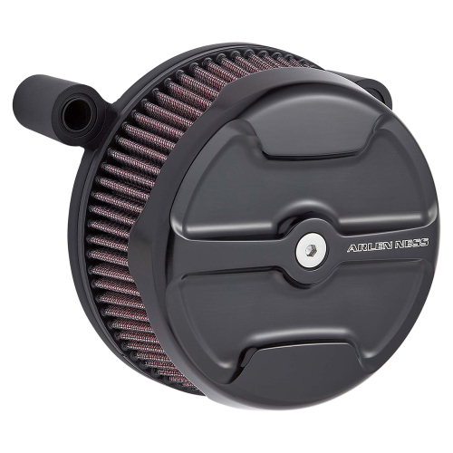 Arlen Ness - Arlen Ness Big Sucker Stage I Air Filter Kit - Black Knuckle - Red Filter - 18-750