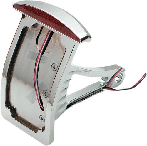 Drag Specialties - Drag Specialties Axle Mount Taillight/License Plate Mount - Half-Moon - Curved Vertical - P28-6141