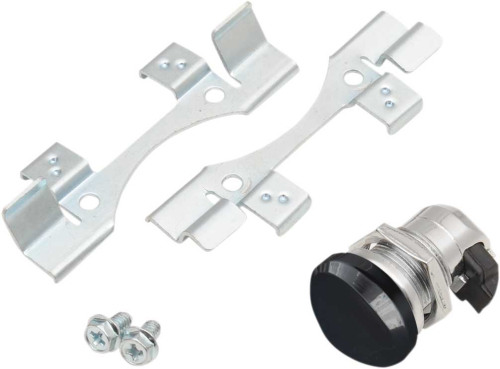 Drag Specialties - Drag Specialties Push-Button Fuel Door Latch - Gloss Black - 0703-0632
