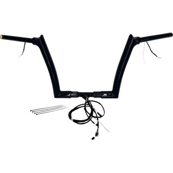 Fat Baggers, Inc. - Fat Baggers, Inc. 1-1/2in. Plug and Play EZ Install Pointed Top Handlebar Kit - Black - 801312-B
