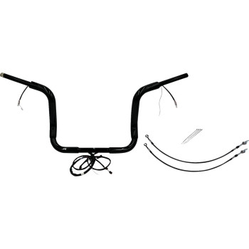 Fat Baggers, Inc. - Fat Baggers, Inc. 1-1/2in. Plug and Play EZ Install Round Top Handlebar Kit - Black - 801512-B