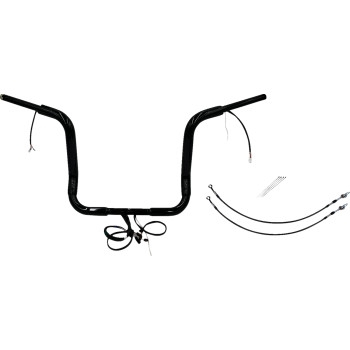 Fat Baggers, Inc. - Fat Baggers, Inc. 1-1/2in. Plug and Play EZ Install Round Top Handlebar Kit - Black - 801514-B