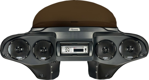 Hoppe Industries - Hoppe Industries Single DIN CD Player Quadzilla Fairing - Four 5in. speakers - HPKT-1023A