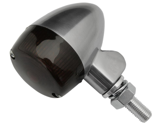 K&S Technologies - K&S Technologies Polished Aluminum Marker LED Lights - Round #1 with Smoke Lens - Two Wire - 26-8325