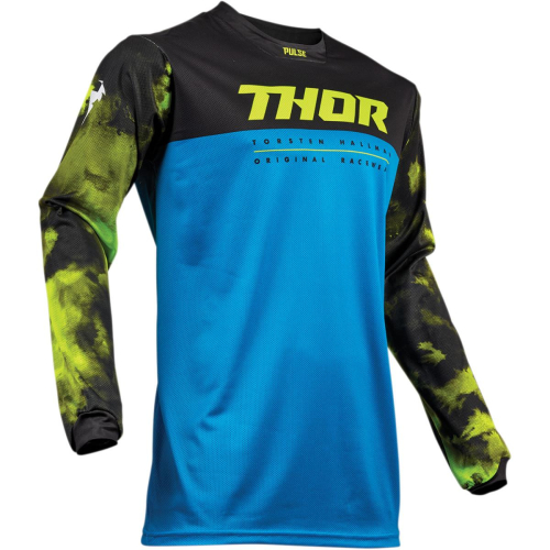 Thor - Thor Pulse Air Acid Jersey - 2910-4801 - Electric Blue/Black - Medium