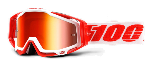 100% - 100% Racecraft Bilal Goggles - 50110-219-02 - Bilal/White / Red Lens - OSFM